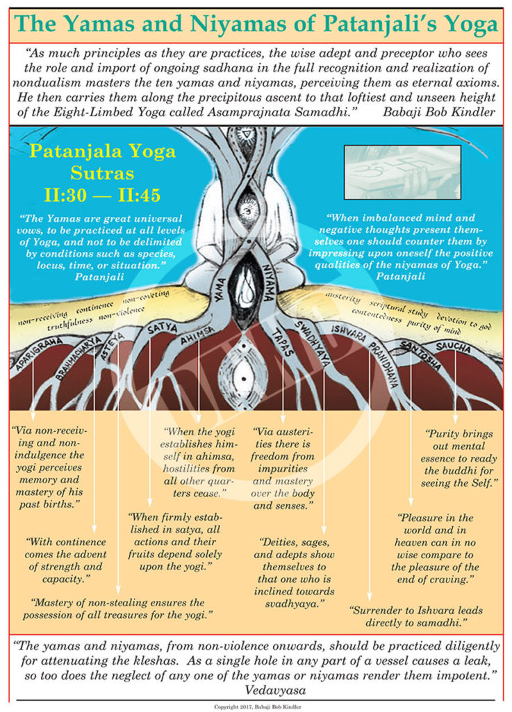 The Yamas and Niyamas of Patanjali’s Yoga #58 – Dharma Art Wisdom Charts
