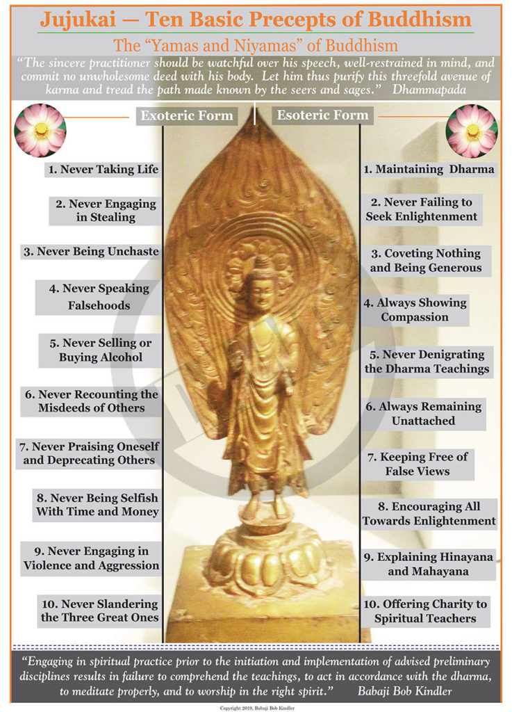 Jujukai Ten Basic Precepts Of Buddhism 293 Dharma Art Wisdom Charts Hot Sex Picture